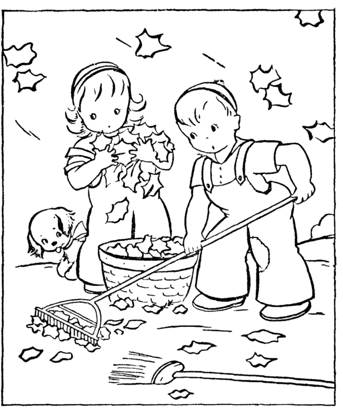 Plansa de colorat cu Toamna 159 67